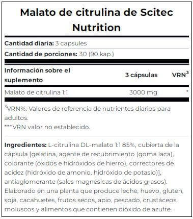 Citrulline Malaat - 90 Capsules Scitec Nutrition 4/5