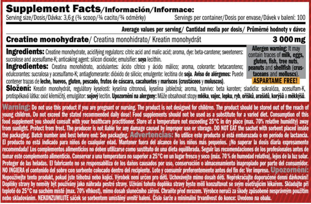 Creatine Monohydraat Drank - 360g Orange Amix Nutrition 3/4