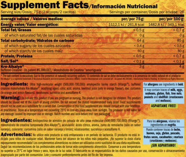 Vitargo Kre-Alkalyn® – 2 kg Orange Amix Nutrition 2/3