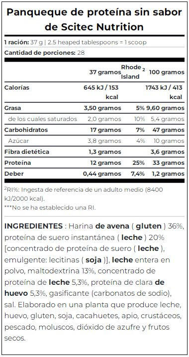 Préparation protéinée - Protein Pancake - Saveur neutre 1036g 5/6