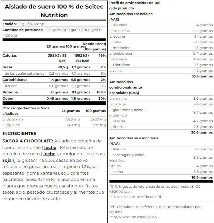 100 % Molkenproteinisolat – 1816 g Schokolade Scitec Nutrition 4/5
