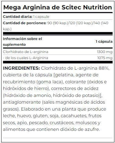 L-Arginine - Mega Arginine 4/5