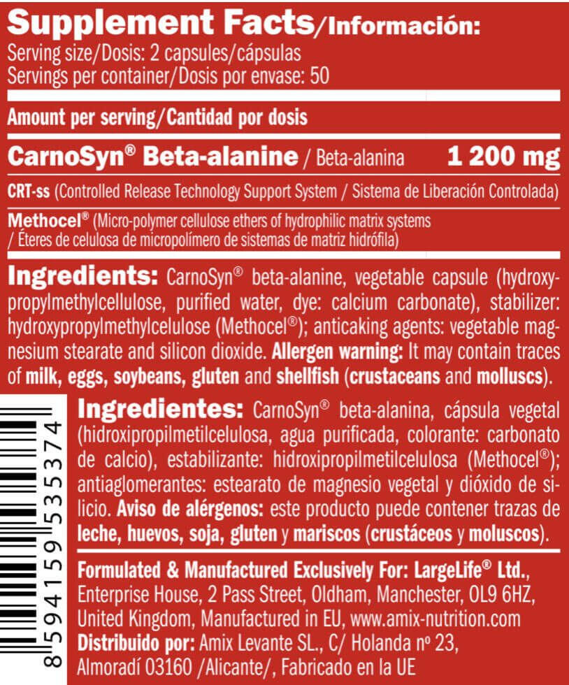 Carnosyn - 100 capsules de Amix Nutrition 3/4