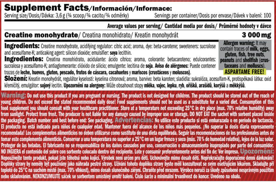 Amix Creatina Monohidrato Powder Drink 360 gr / Mejora el Rendimiento Deportivo 3/4