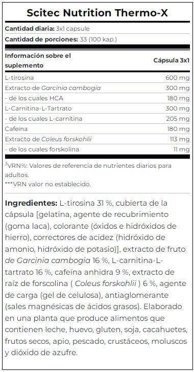 thermmo X - 100 capsules Scitec Nutrition 3/4