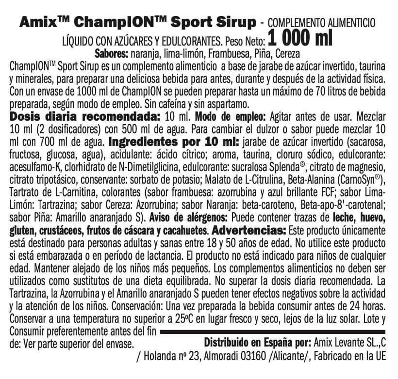 ChampION Sport Fuel - 1L Lima Limon Amix Nutrition 2/3