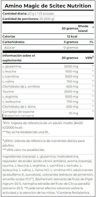 Amino Magic 500 Gr Naranja 3/3