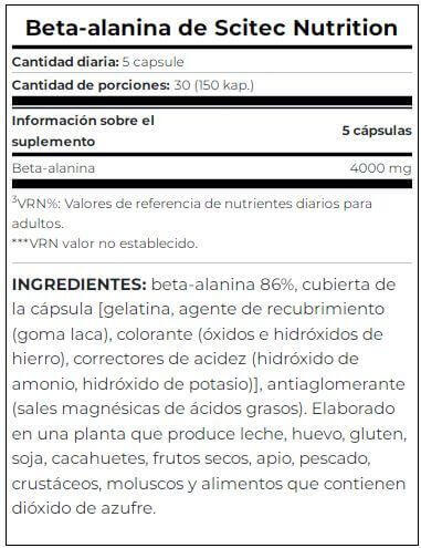 Bêta-alanine - Beta-Alanine - 150 Gélules 4/5