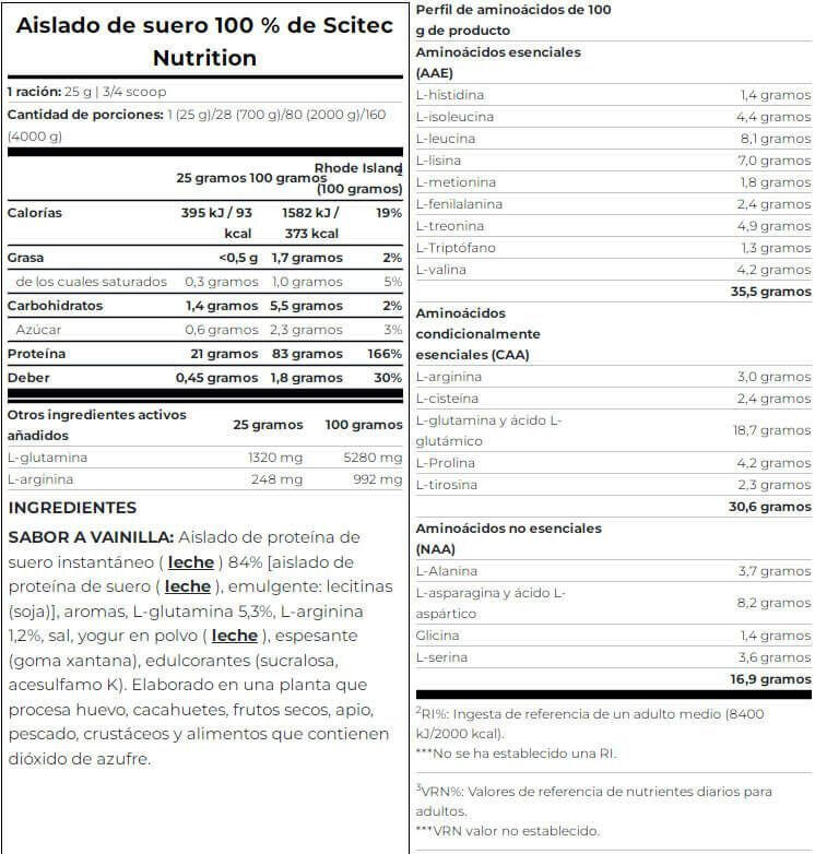 Whey Isolate (aislado) - Whey Isolate (700gr) - Vainilla 4/5