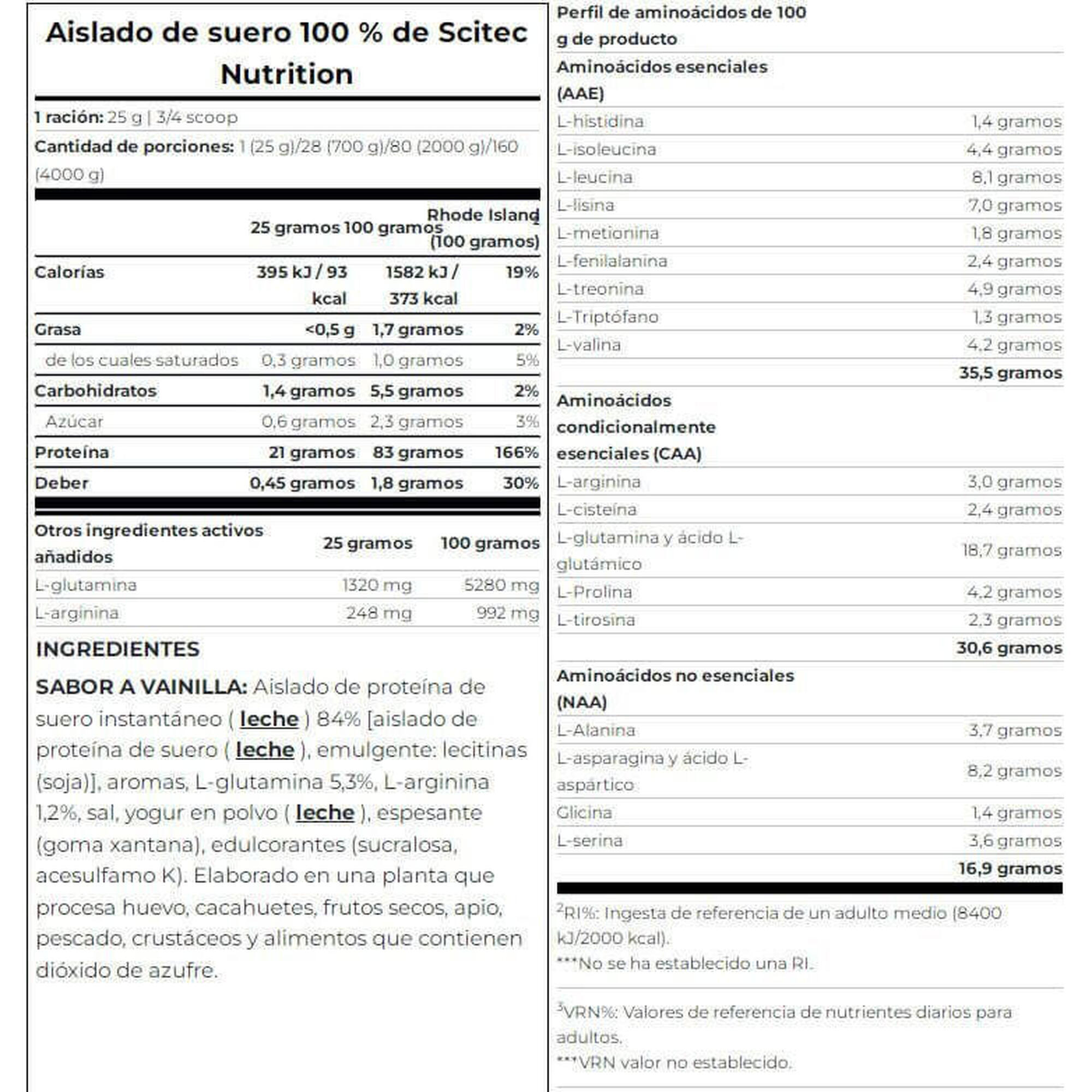 Whey isolate - 100% Whey Isolate - Vanille