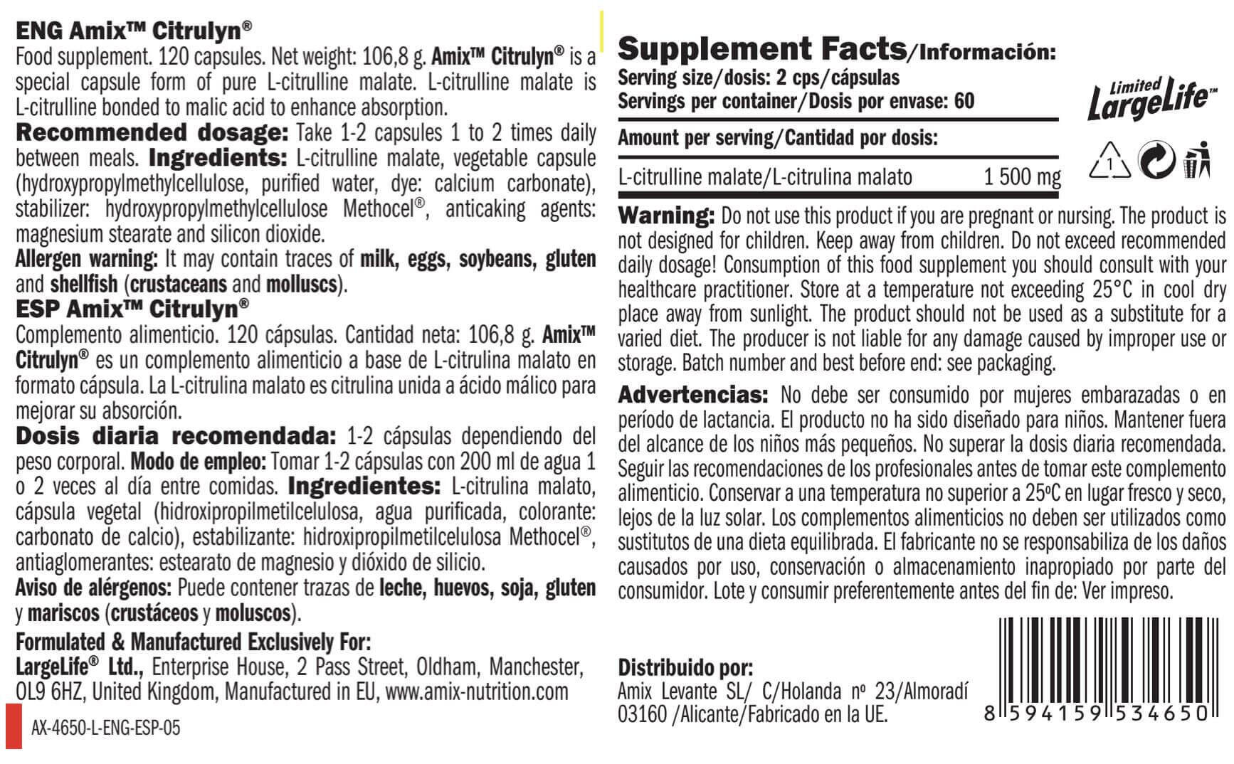 CitruLyn - 120 capsules de Amix Nutrition 3/4