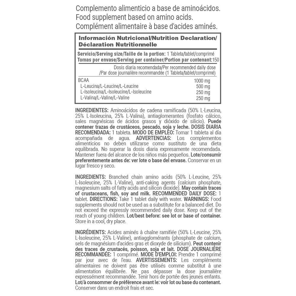 BCAA 2:1:1 1000 mg - 150 tablets de Masmusculo Supplements 5/6