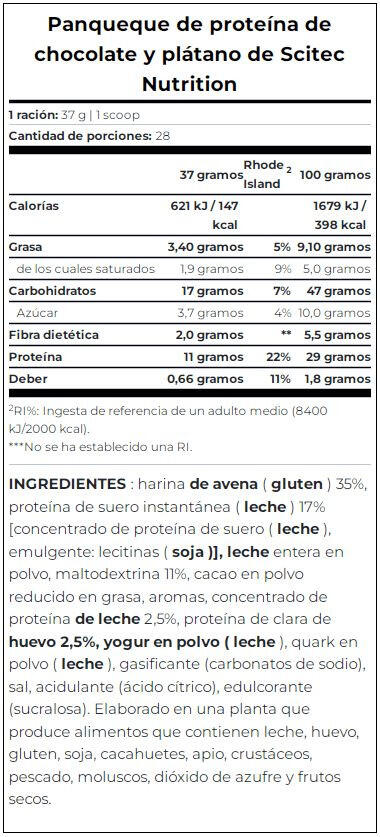 Pancakes Protéinés | Protein Pancake (1036gr) | Choco Banane 5/6