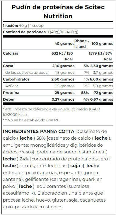 Protein Pudding - 400g Panna cotta Scitec Nutrition 3/4
