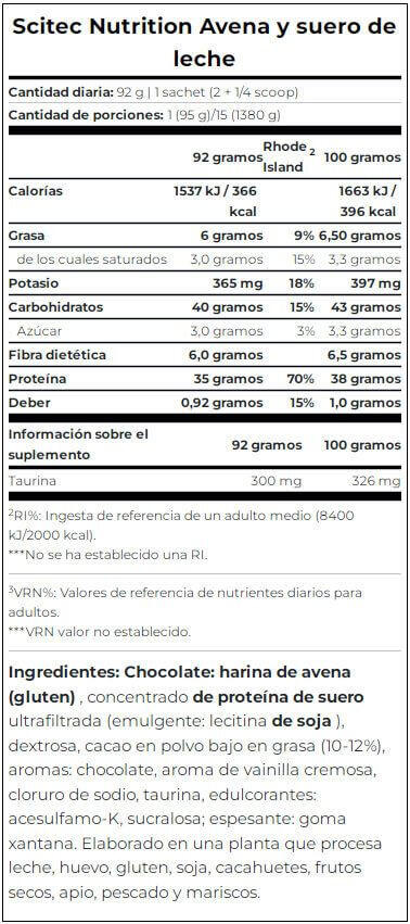 Copos De Avena - Oat 'n' Whey (1.380 Kg) - Chocolate 4/5