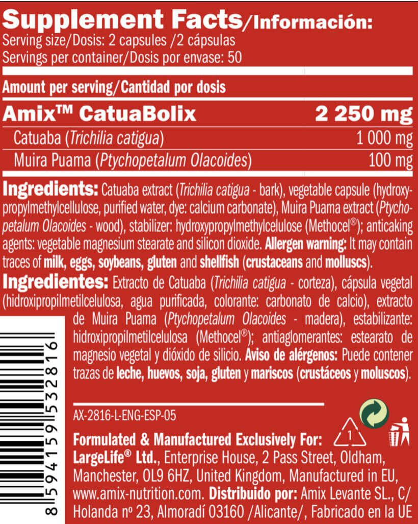 Catuabolix - 100 capsules de Amix Nutrition 4/5