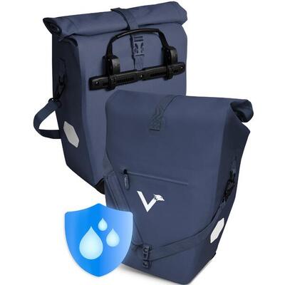 Fietstassen set van 2 2in1 met schoudertas 28l – ocean