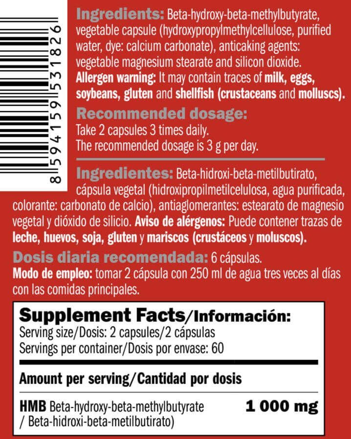 HMB 500mg - 120 Cápsulas Amix Nutrition 3/3