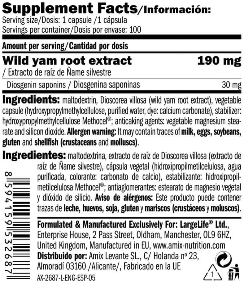 Diosgen Stimulator - 100 capsules de Amix Nutrition 2/3