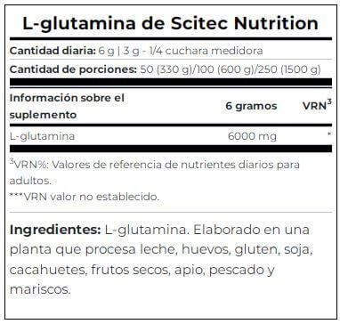 Glutamina L - Glutamine 600 Gr  - Scitec Nutrition 3/3