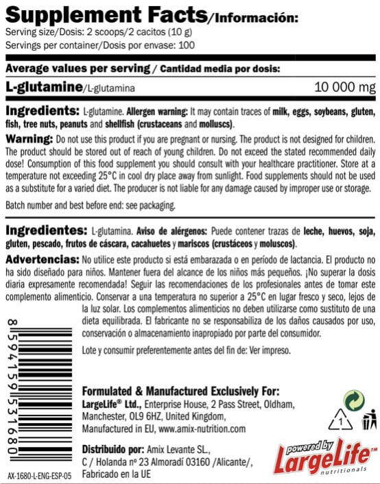 Amix Glutamina Powder 1 kg 4/5