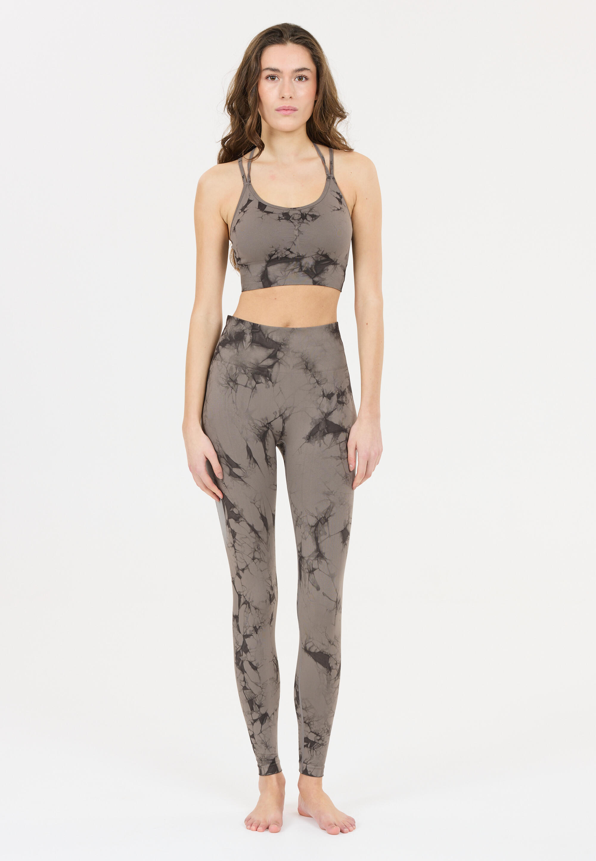 Leggings da donna senza cuciture Athlecia Theresa Tie Dye 3/5