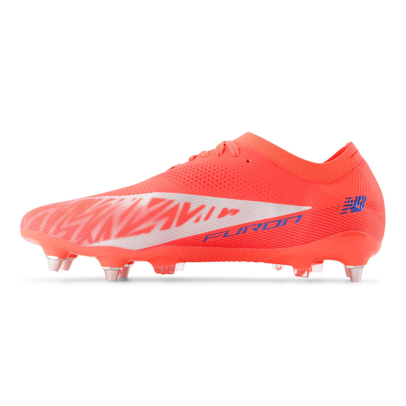 Tacchetti New Balance Furon V8 SG Arancio, grigio e blu 3/5