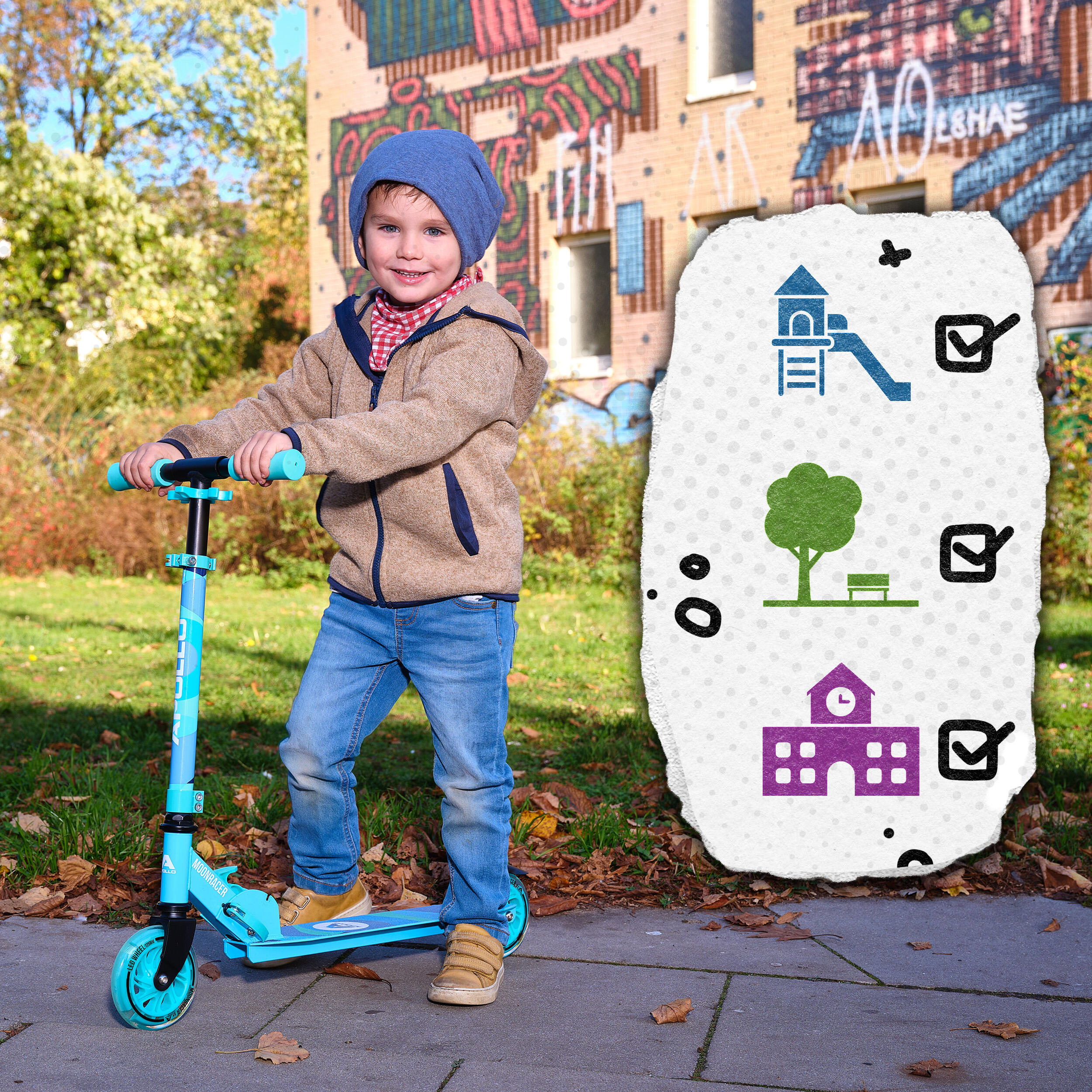 Trottinette City Moonracer – Légère trottinette enfant avec LED et suspension 7/7