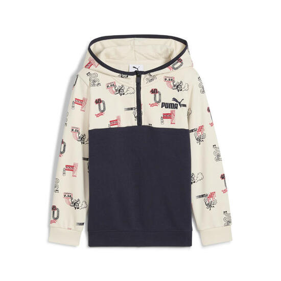 Felpa con cappuccio e zip corta Little Runners per bambini PUMA