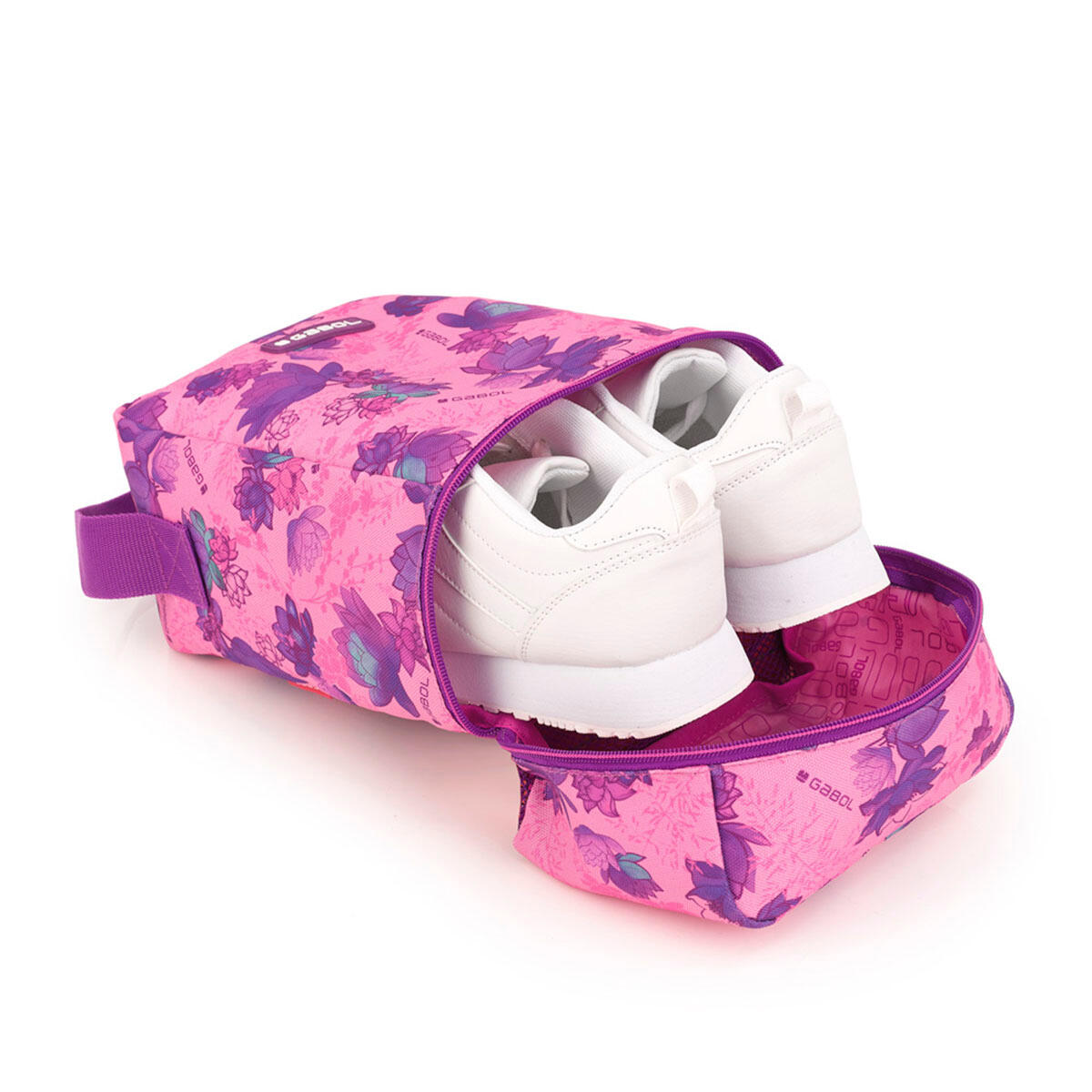 Zapatillero Gabol Izumi rosa y morado con rejilla transpirable 4/4