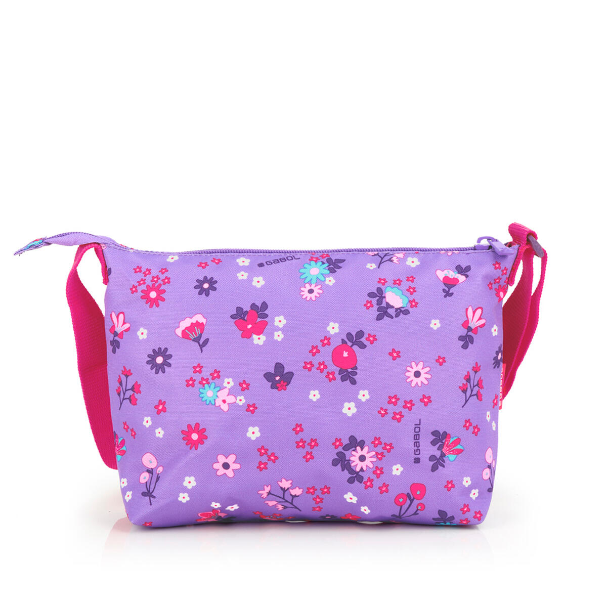 Bolso infantil Gabol VIOLET con flores y resistente al agua 3/5
