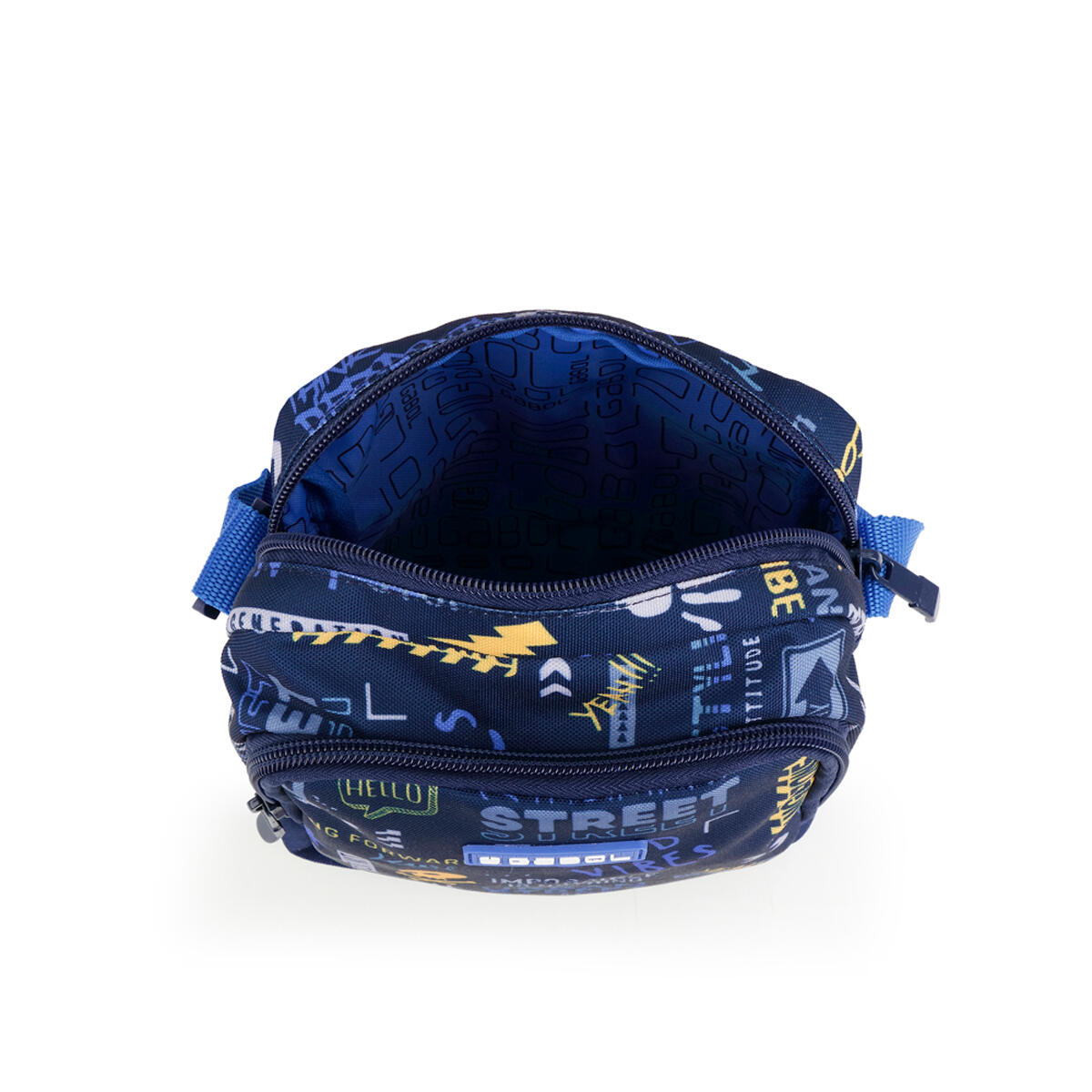 Bandolera infantil Gabol SKULL azul y resistente al agua 4/5