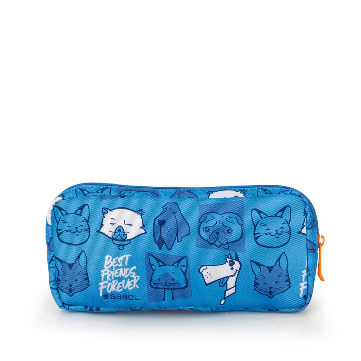 Estuche Gabol Friends color azul con cremallera 2/3