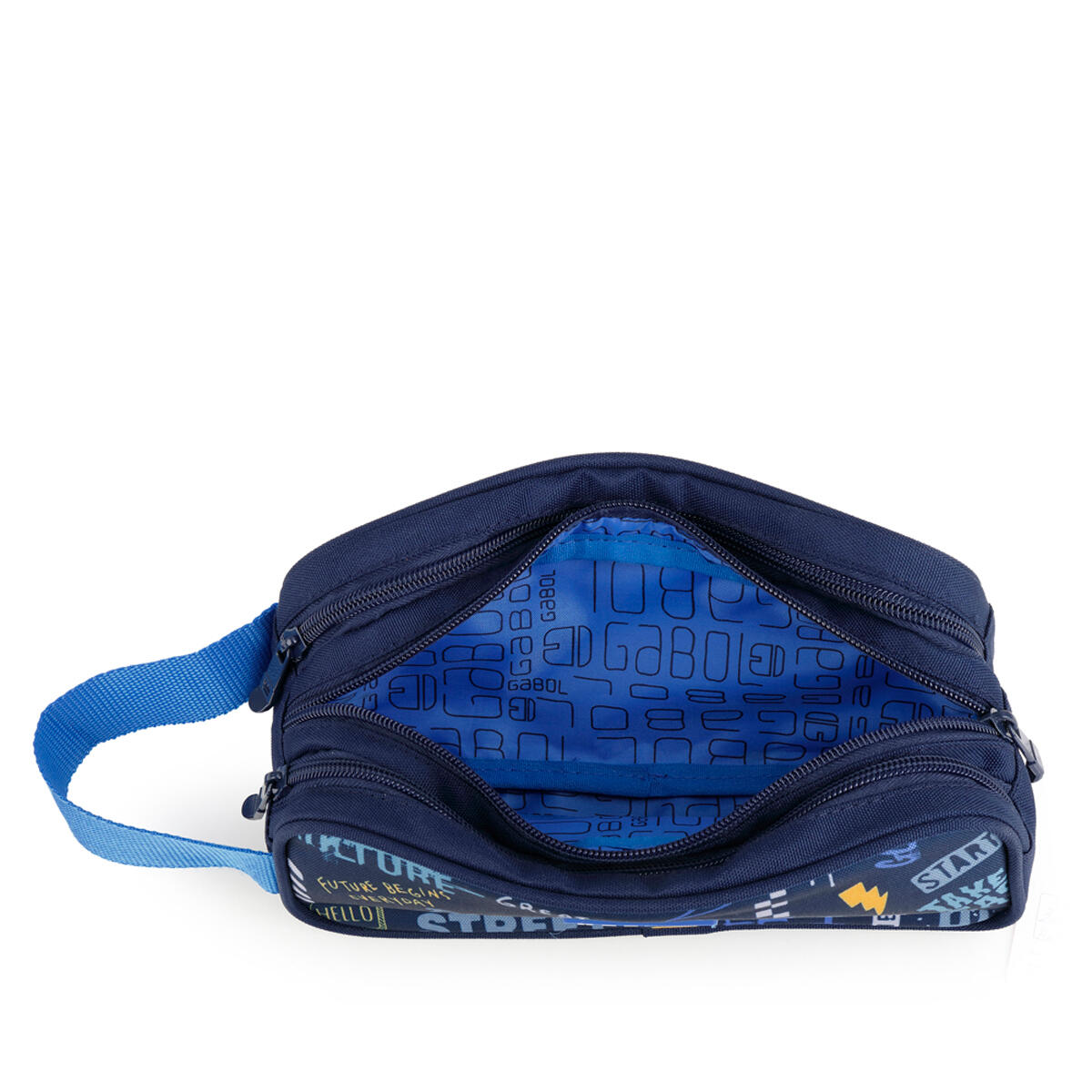 Estuche triple Gabol SKULL azul y resistente al agua 4/4