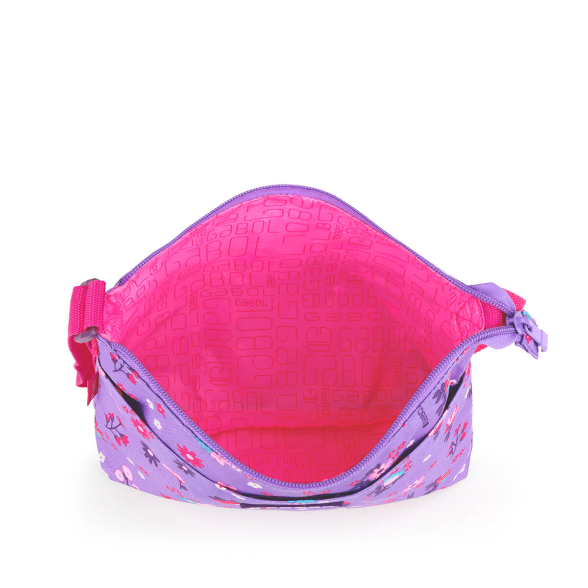 Bolso infantil Gabol VIOLET con flores y resistente al agua 4/5