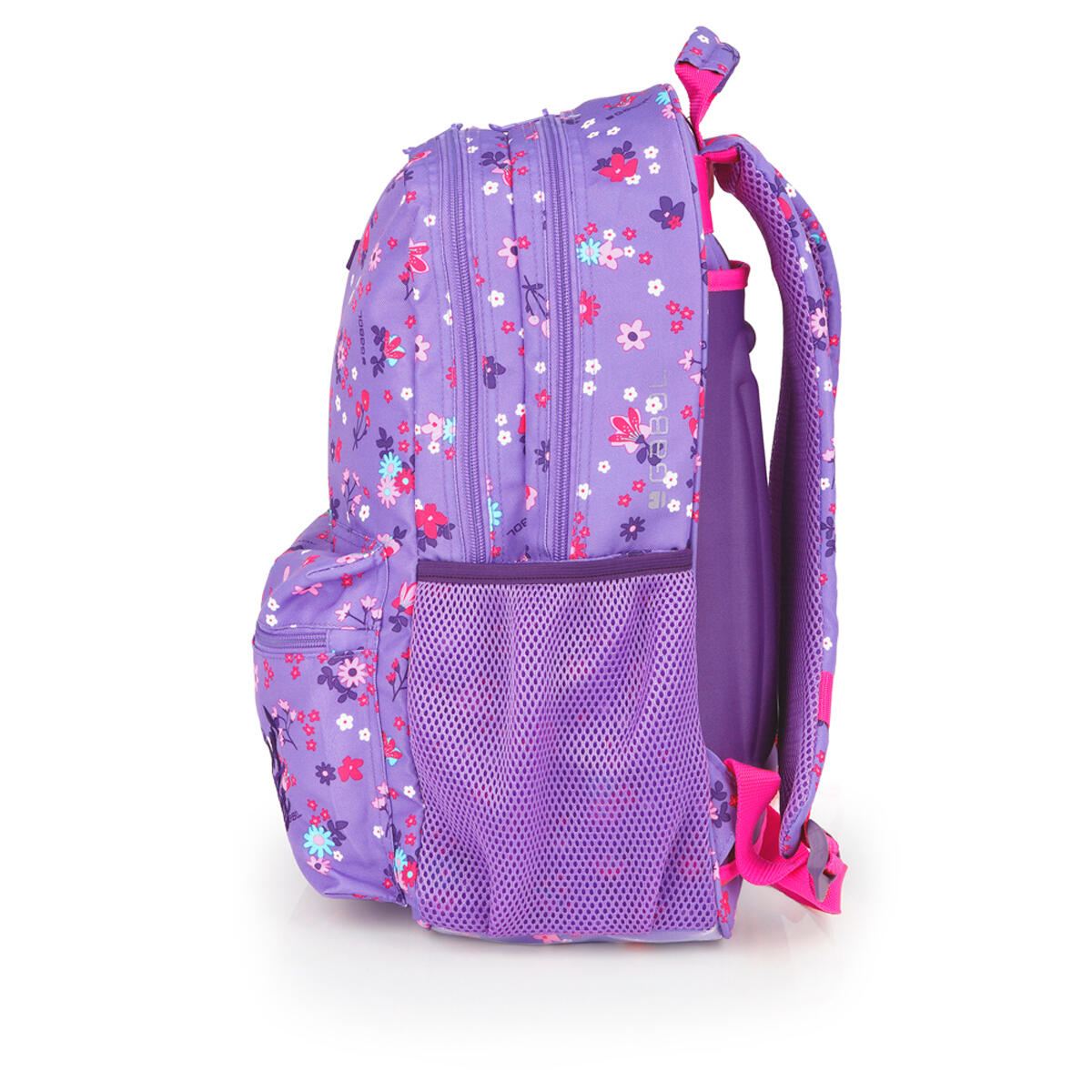 Mochila adaptable a carro Gabol VIOLET con flores y resistente al agua 2/6