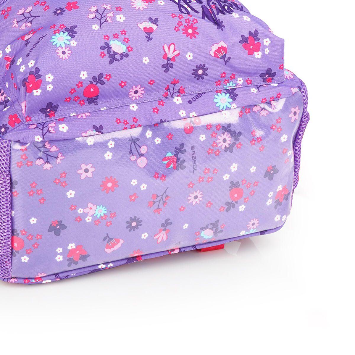 Mochila adaptable a carro Gabol VIOLET con flores y resistente al agua 6/6