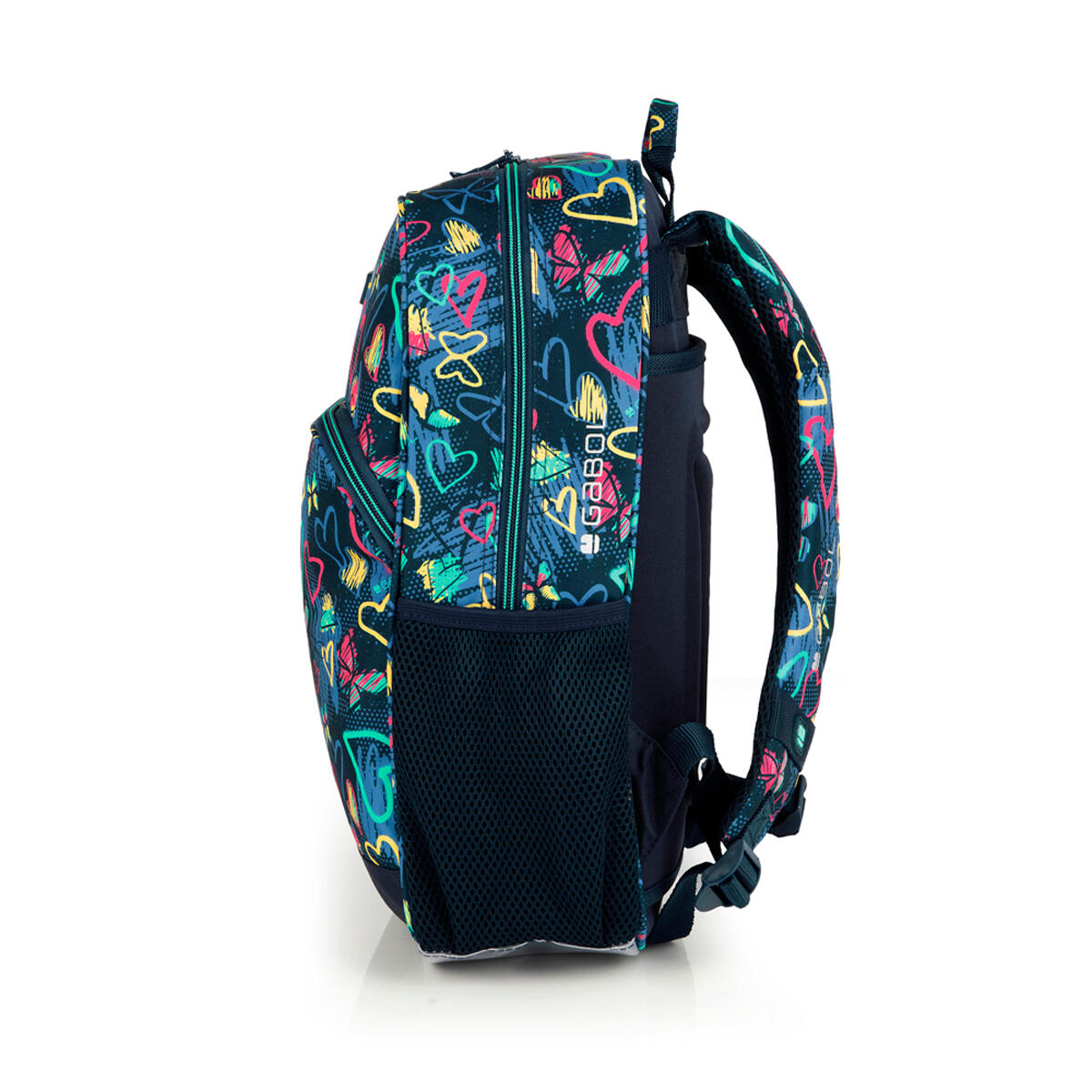 Mochila adaptable a carro Gabol TIZAS con corazones y resistente al agua 2/6