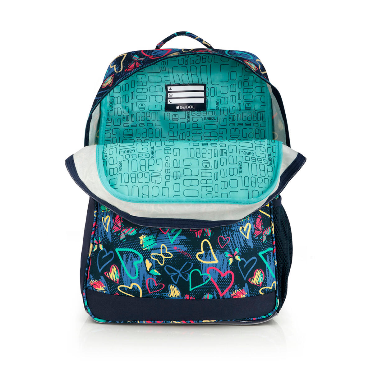 Mochila adaptable a carro Gabol TIZAS con corazones y resistente al agua 4/6
