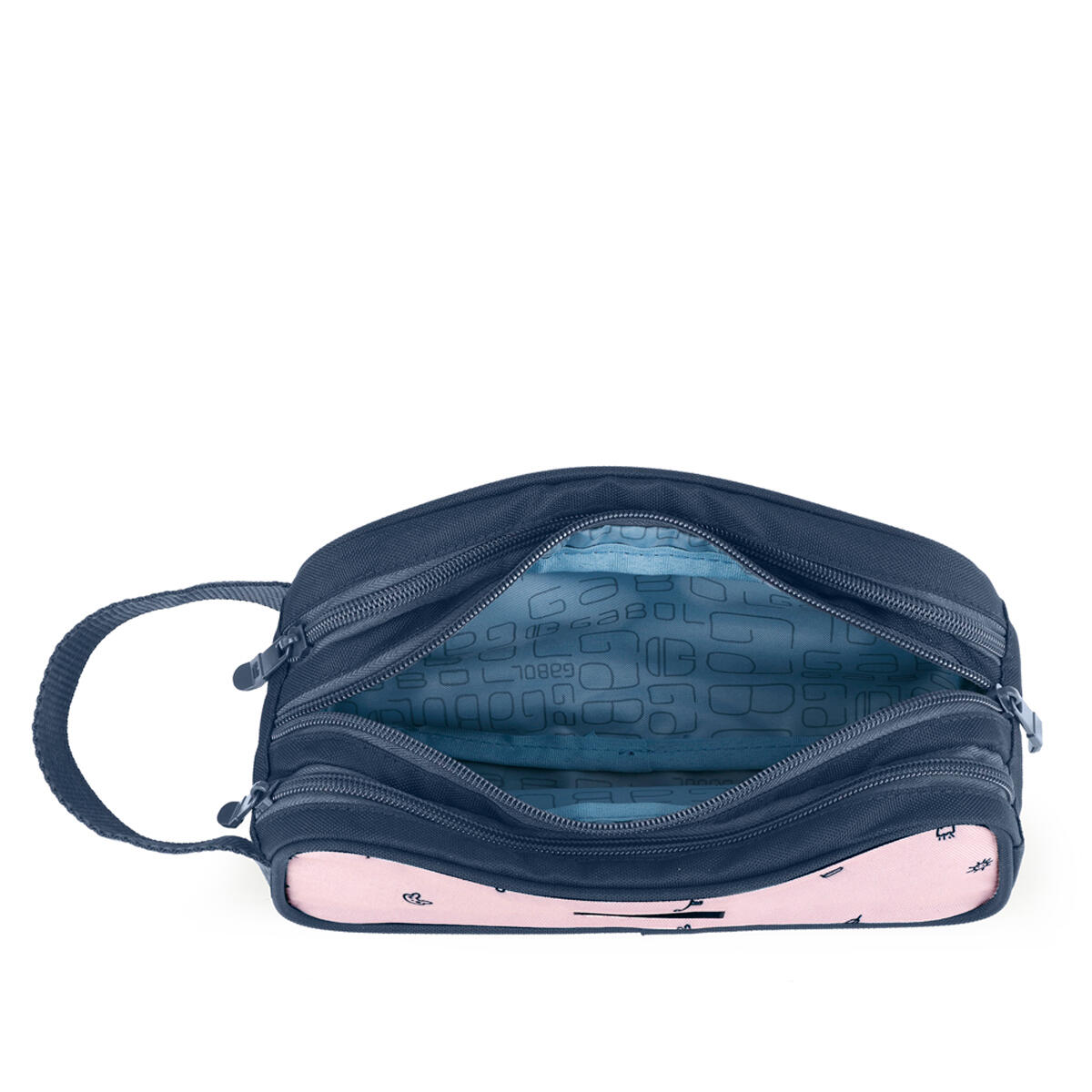 Estuche triple Gabol ICON rosa y resistente al agua 4/4