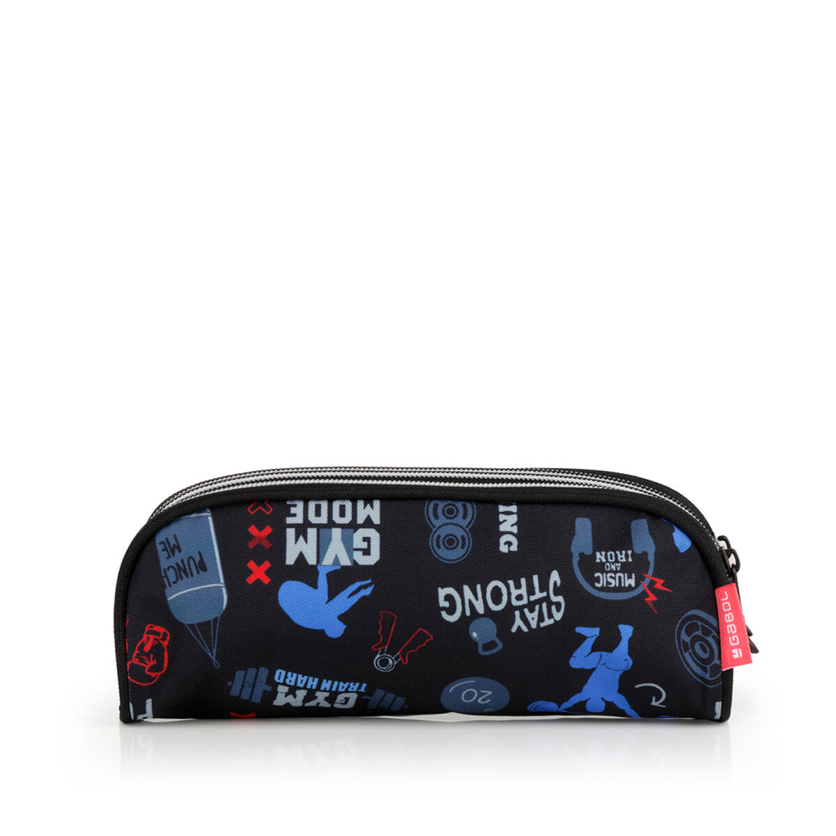 Estuche doble Gabol TRAINING negro y resistente al agua 3/4