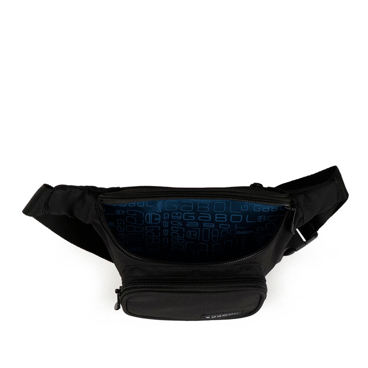 Riñonera Gabol en negro con bolsillo exterior 3/3