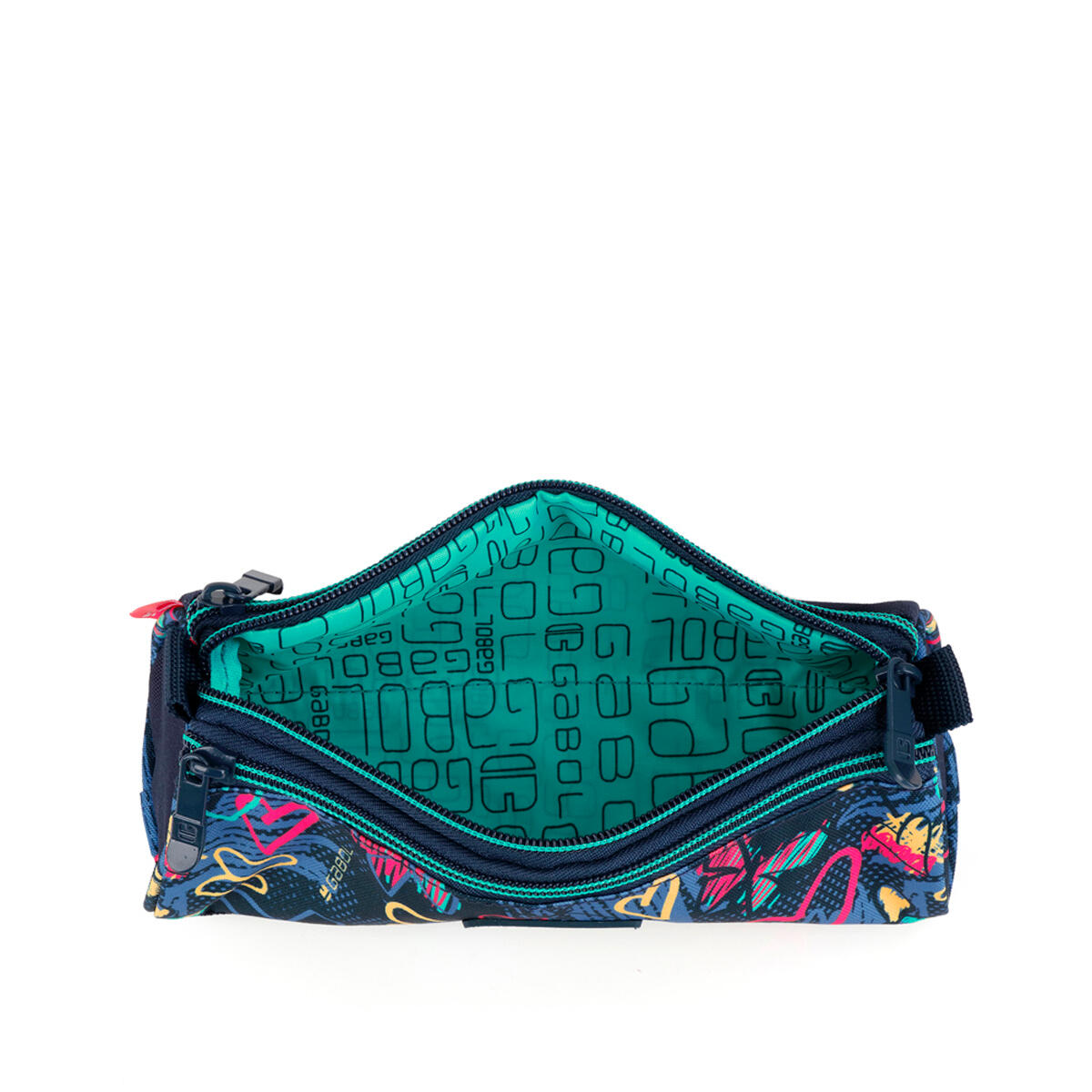 Estuche triple Gabol TIZAS con corazones y resistente al agua 4/4