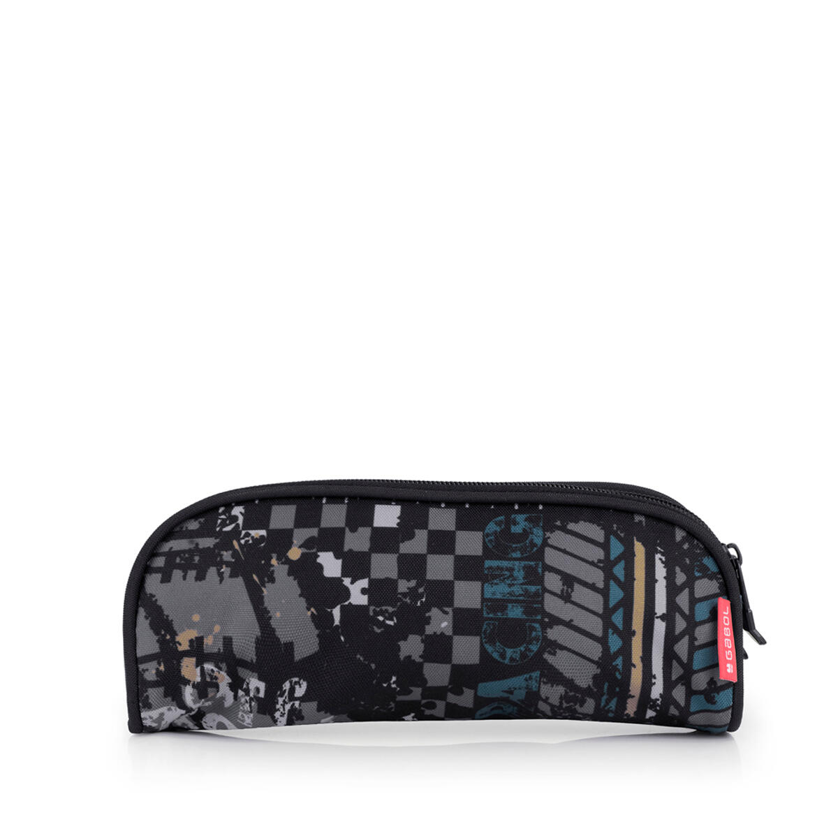 Estuche doble Gabol ROAD azul y negro y resistente al agua 3/4