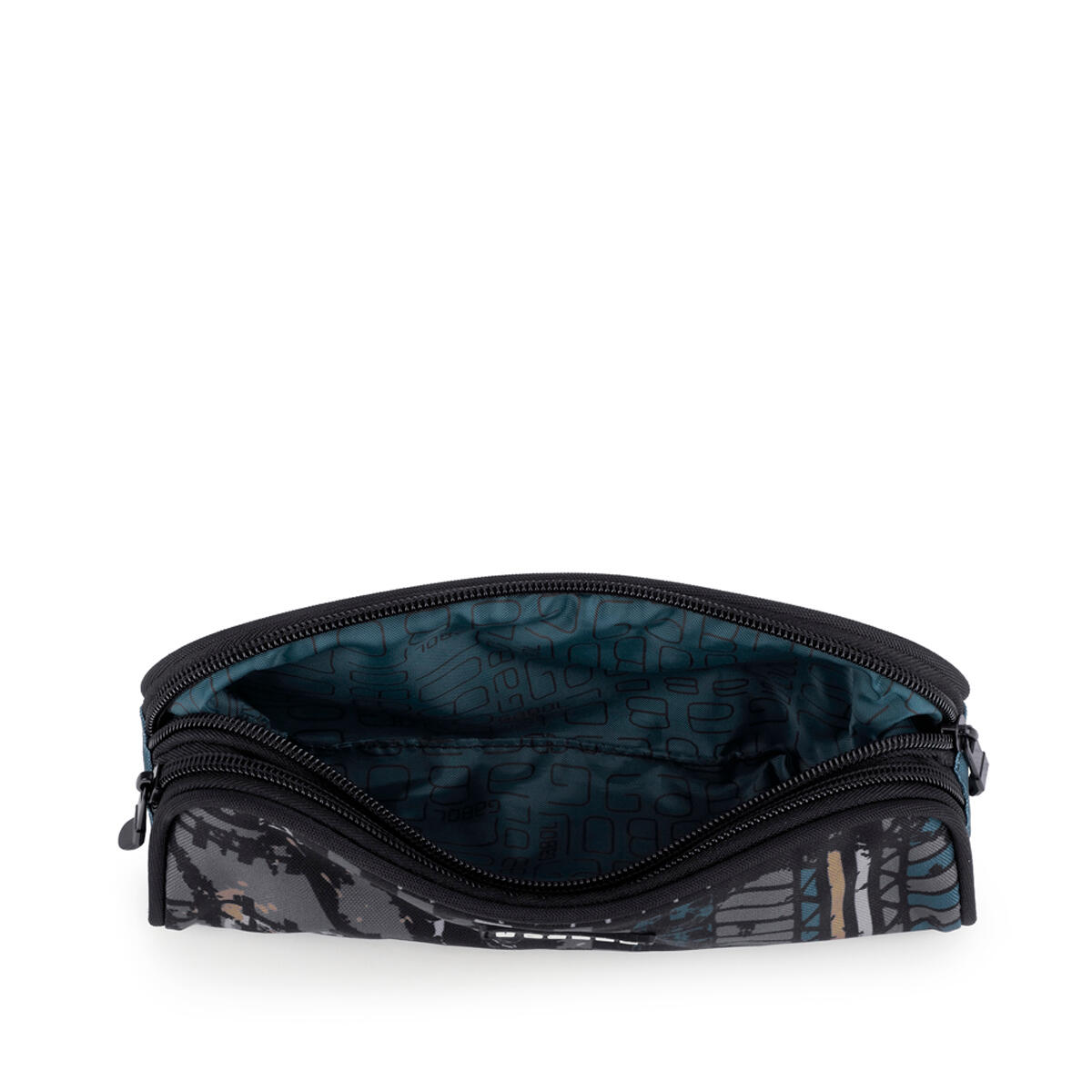 Estuche doble Gabol ROAD azul y negro y resistente al agua 4/4