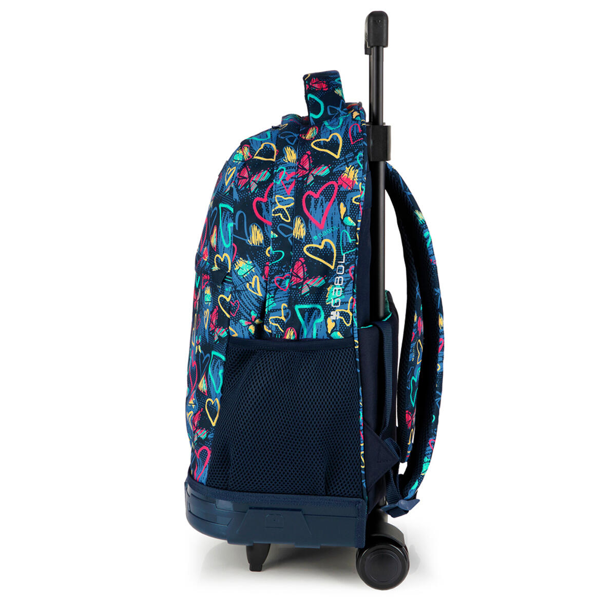 Mochila con ruedas Gabol TIZAS con corazones e impermeable 2/6