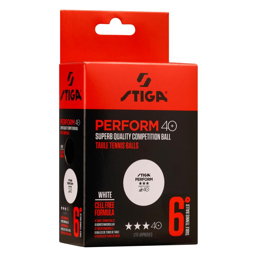 Bolas de tênis de mesa STIGA PERFORM, 6 unidades. 3 bolas de pingue-pongue. 4/5