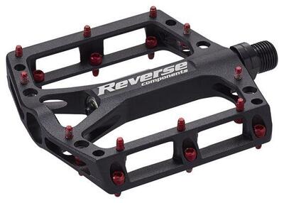 Zwarte one platformpedalen - pinnen rood