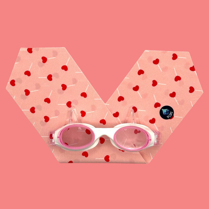 Schwimmbrille Kinder – Ultrasoftes Stirnband Coeurs Sucettes 6/7
