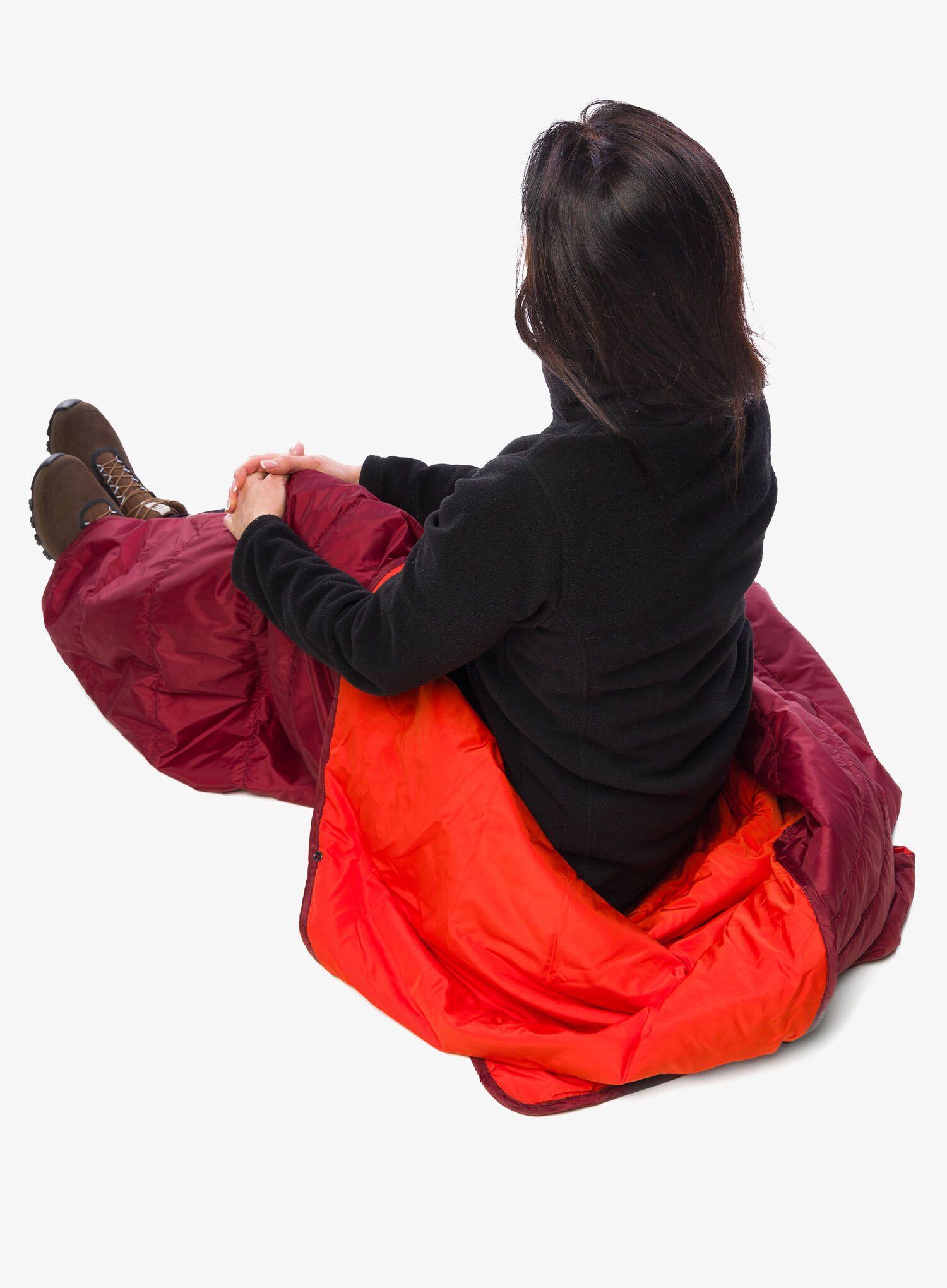 tragbare Decke Honcho Poncho mars red 7/7